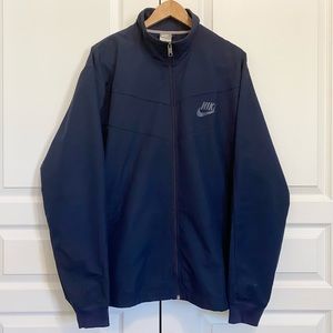 Nike Sportswear Mens Full Zip Mesh Lined Windbreaker Jacket Navy Blue XL - EUC